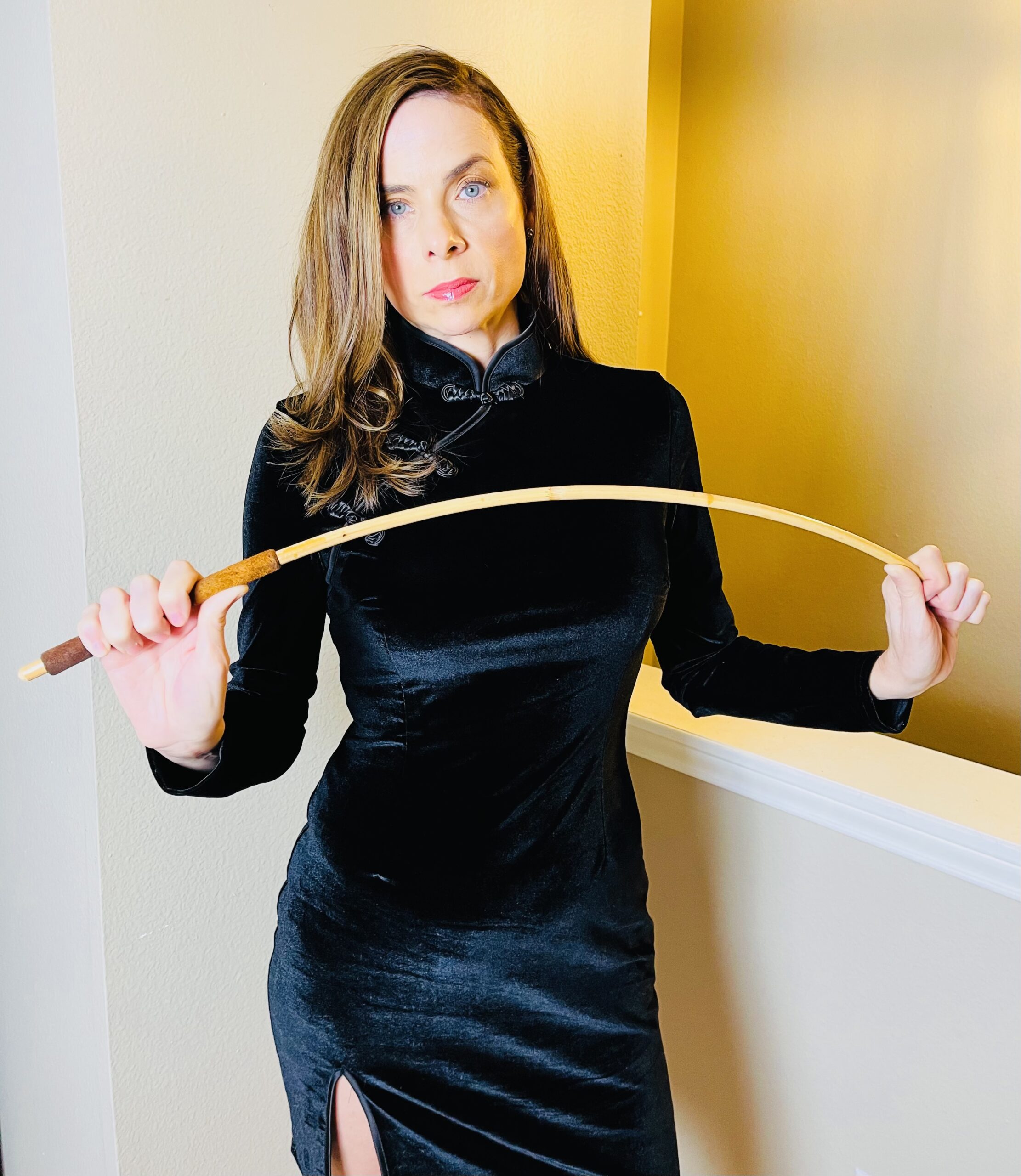 Strict mistress caning